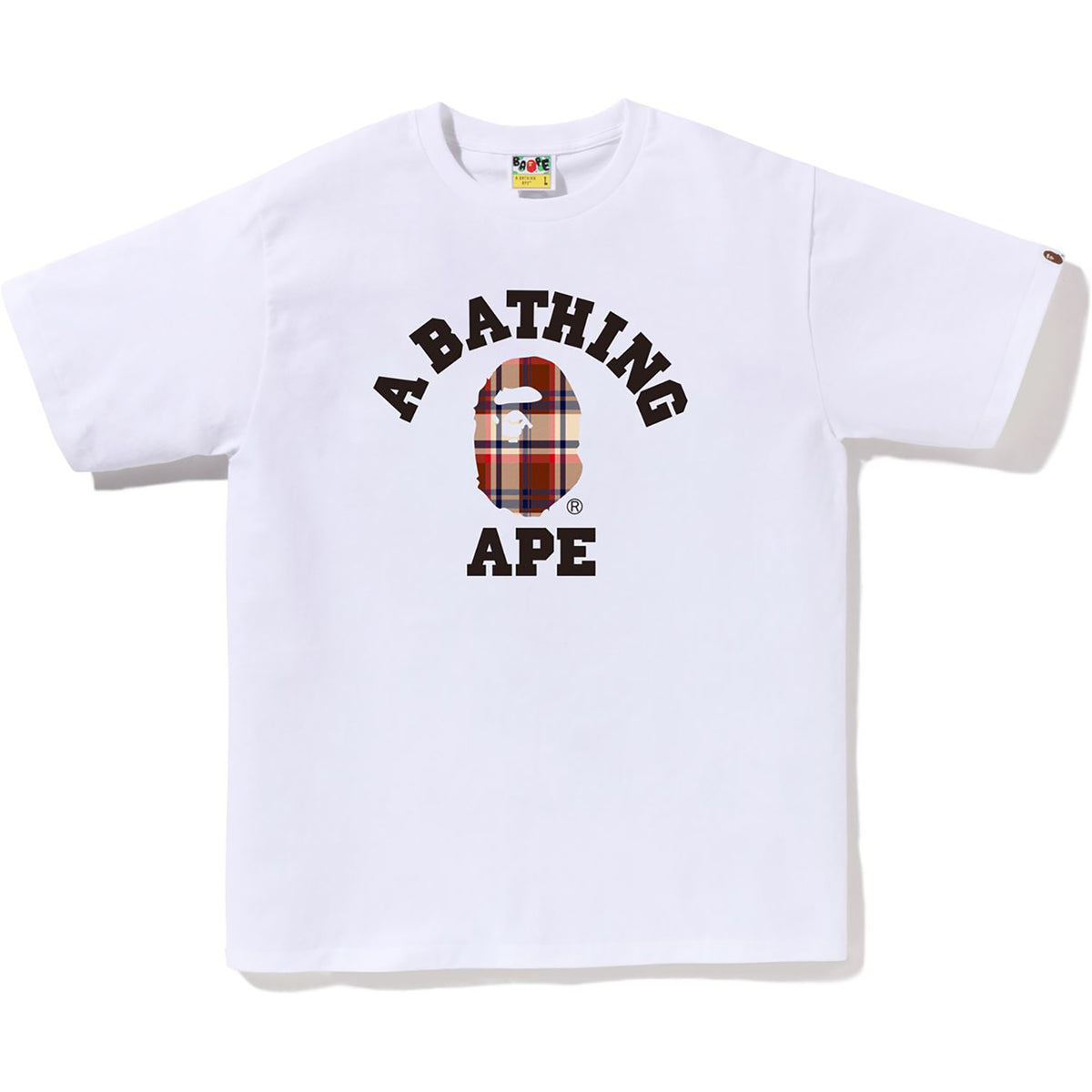 Black Friday BAPE College Check Tee White