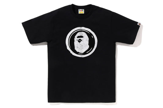 BAPE Gold Japan Letters Tee Black