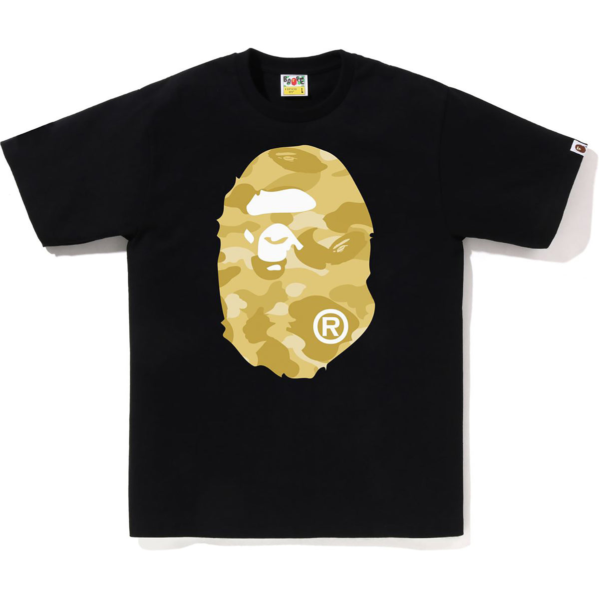 BAPE Yellow 14K Gold Camo Tee Black