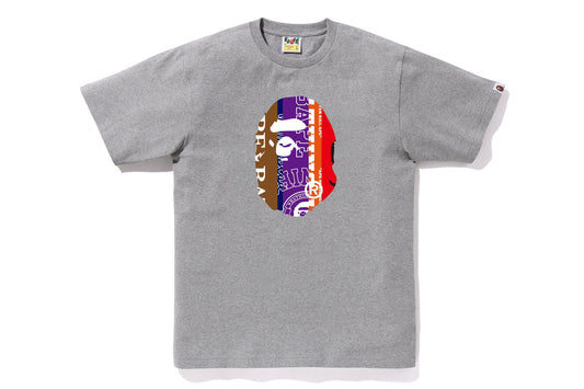 BAPE Fans Scarf Ape Head Tee Grey