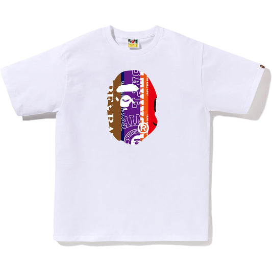 BAPE Fans Scarf Ape Head Tee White