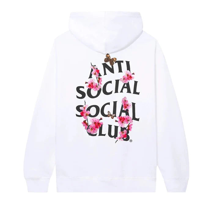 Anti Social Social Club Flowers Hoodie White