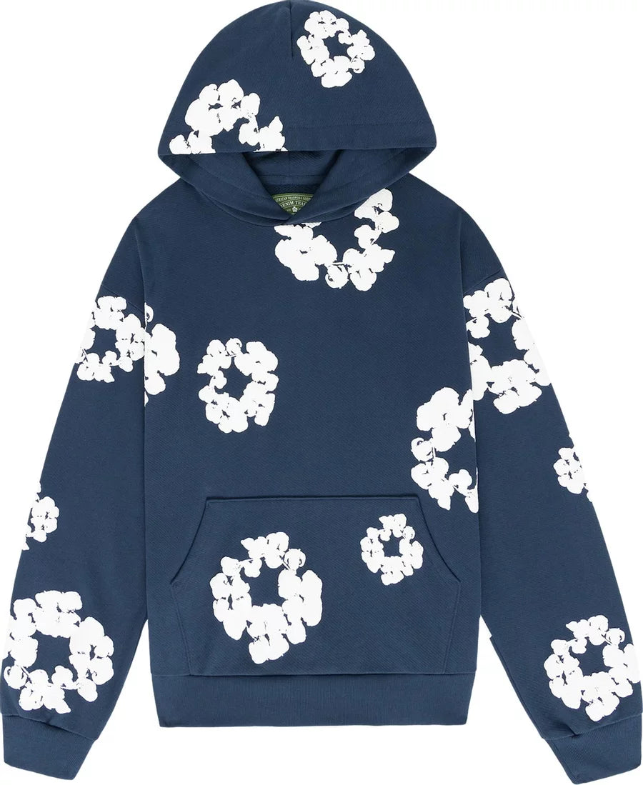 Denim Tears Cotton Wreath Hoodie Navy