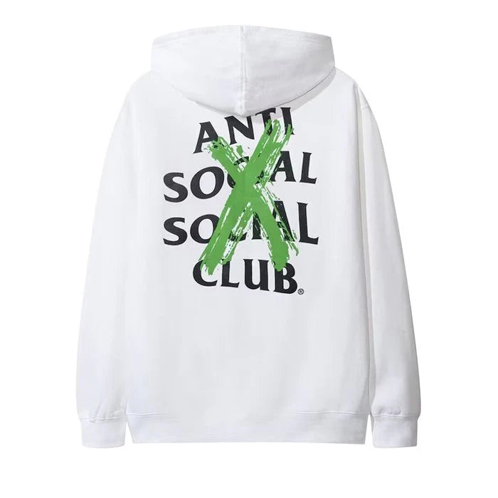 PROMO Anti Social Social Club Cancelled Green Hoodie White