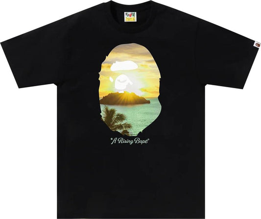 BAPE A Rising Bape Photo Tee Black