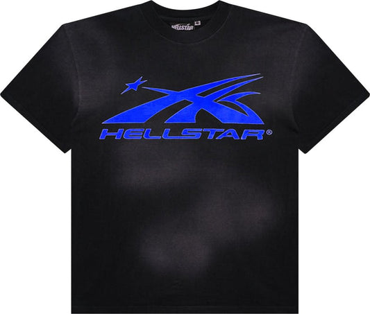 Hellstar Sport Gel Logo Blue Tee Black