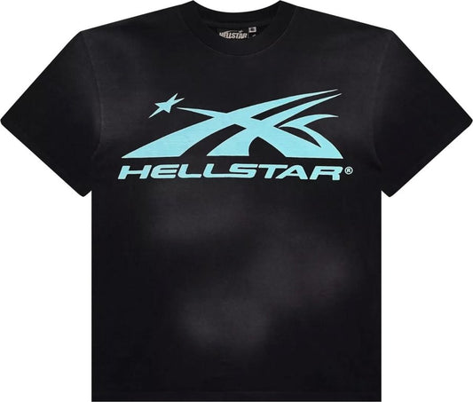 Hellstar Sport Logo Gel Aqua Tee Black