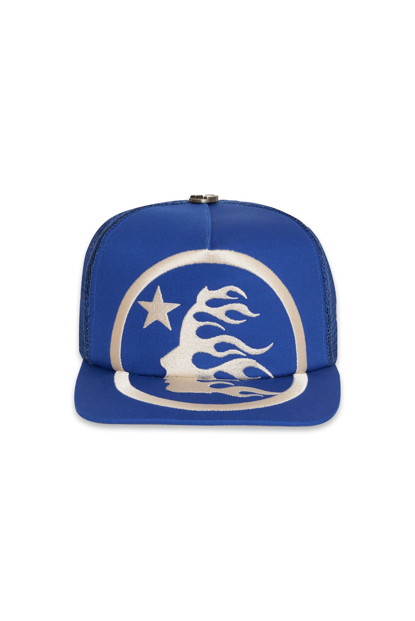 Hellstar Big Logo Trucker Snapback Hat 'Blue'