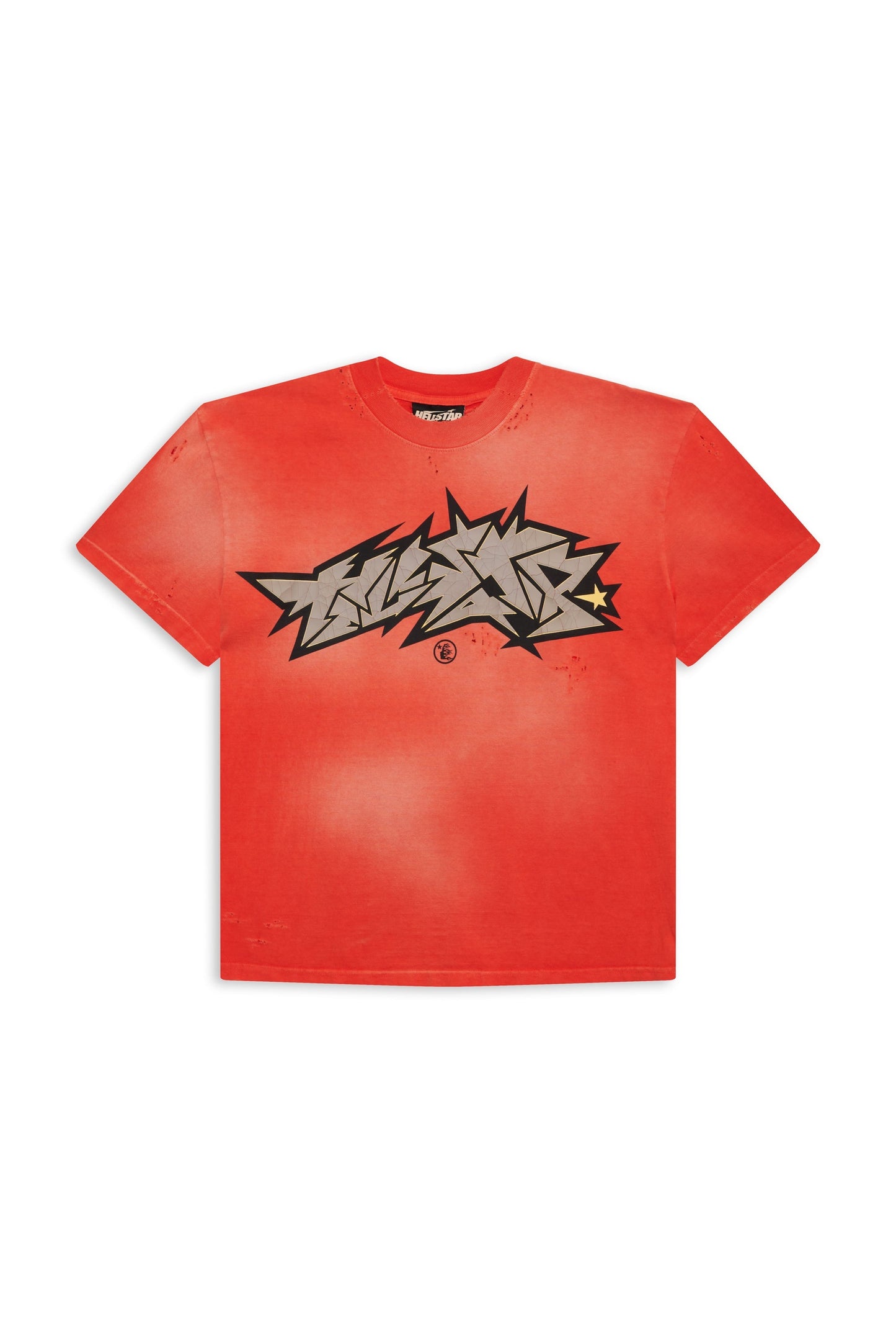 Hellstar Crack Print T-Shirt Red