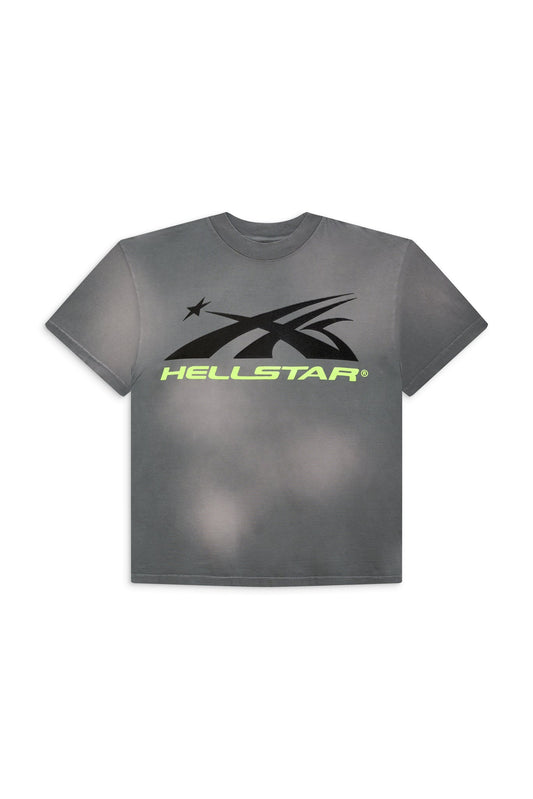 Hellstar Sports Core Logo Gel T-Shirt Lime Green Grey