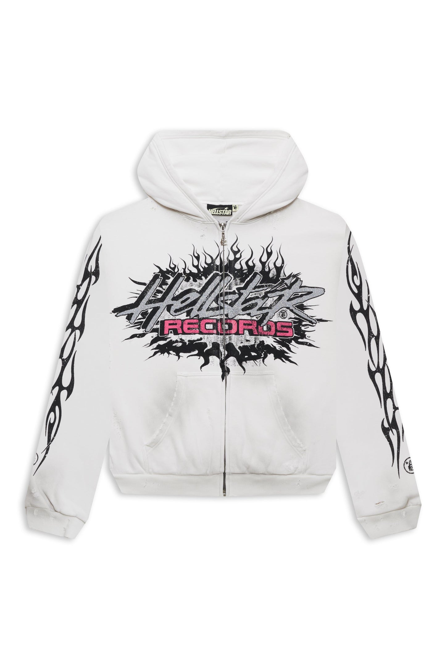 Hellstar Records Glitter Zip-Up White