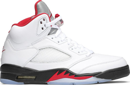 USED Jordan 5 Retro Fire Red Silver Tongue (2020) (No-Box)