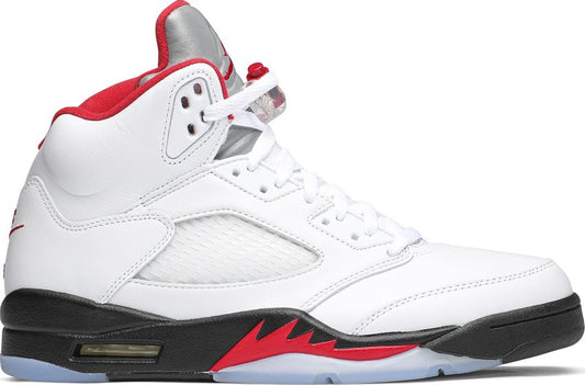 USED Jordan 5 Retro Fire Red Silver Tongue (2020)