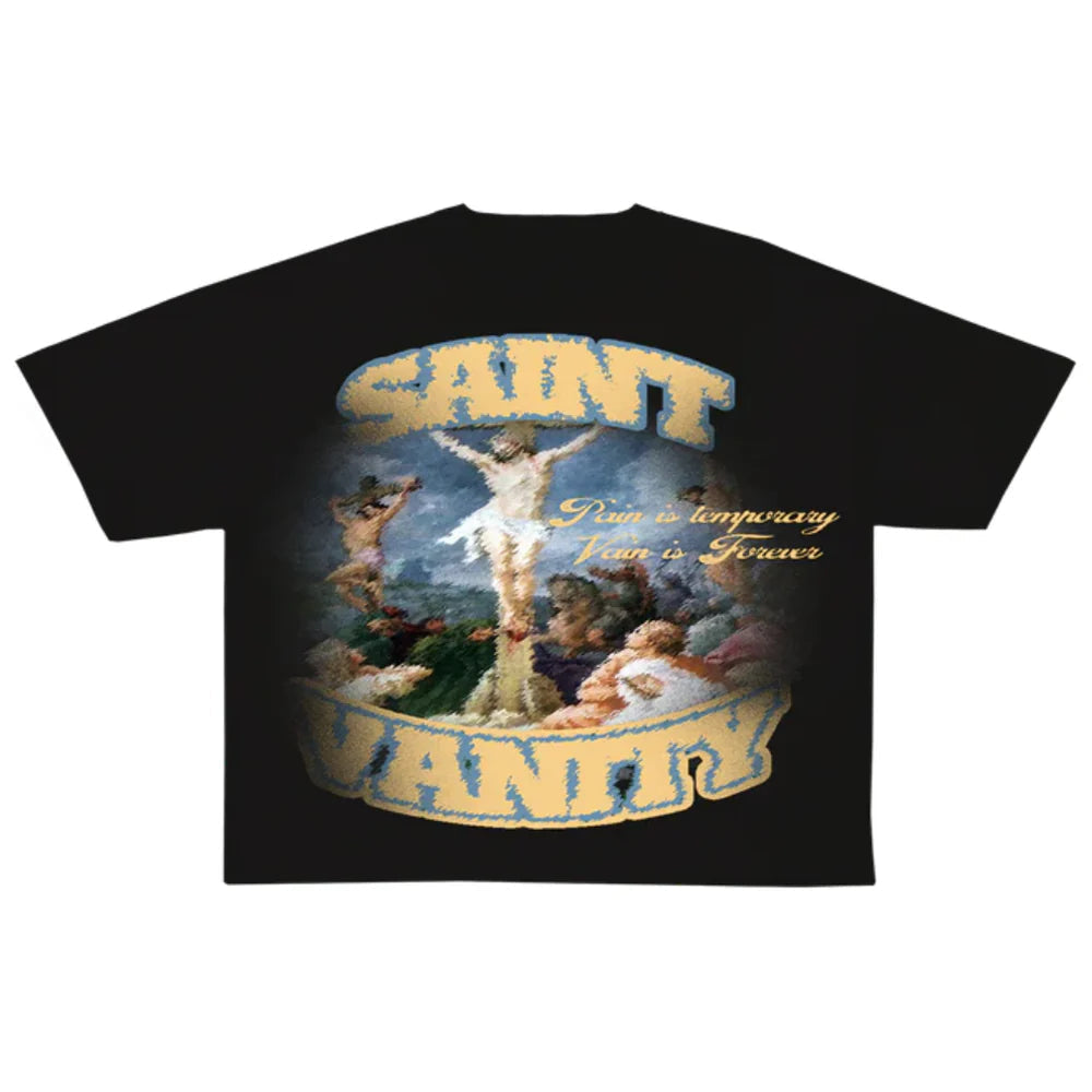 Saint Vanity Blurry Cross Tee Black