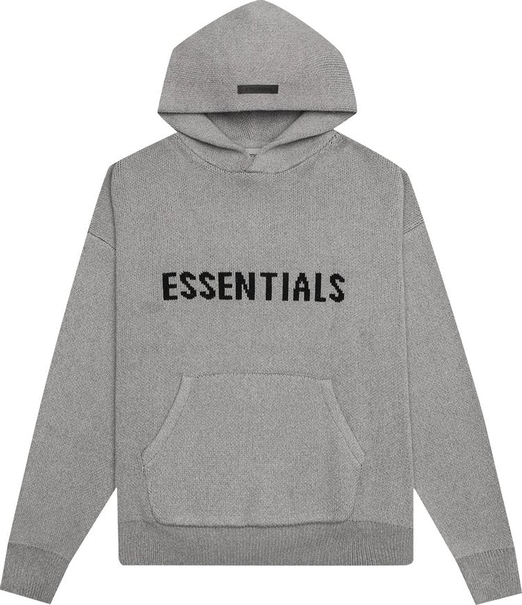 Fear of God Essentials Knit Pullover Hoodie Dark Oatmeal