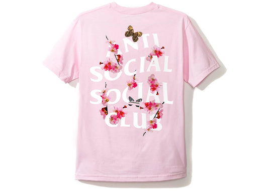 Anti Social Social Club Flowers Tee Pink