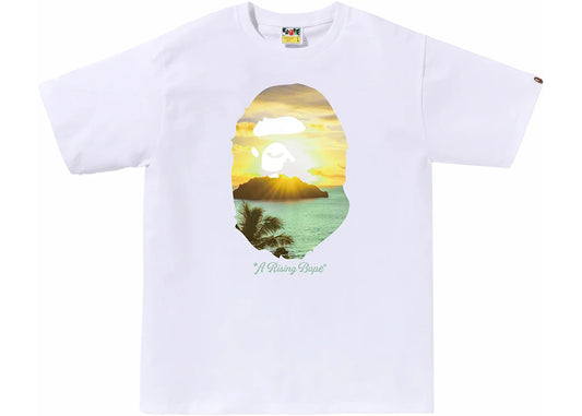 BAPE A Rising Bape Photo Tee White