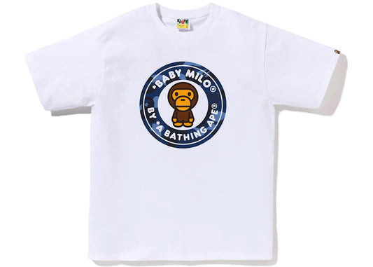 PROMO BAPE Navy Baby Milo Tee White