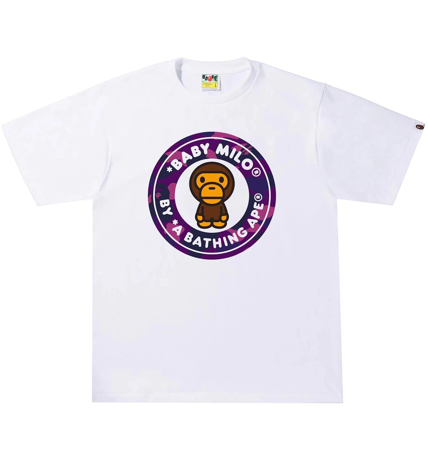 PROMO BAPE Purple Baby Milo Tee White