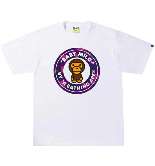 PROMO BAPE Purple Baby Milo Tee White