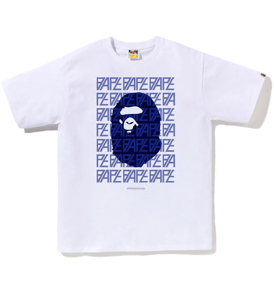 PROMO BAPE Blue Monogram Tee White