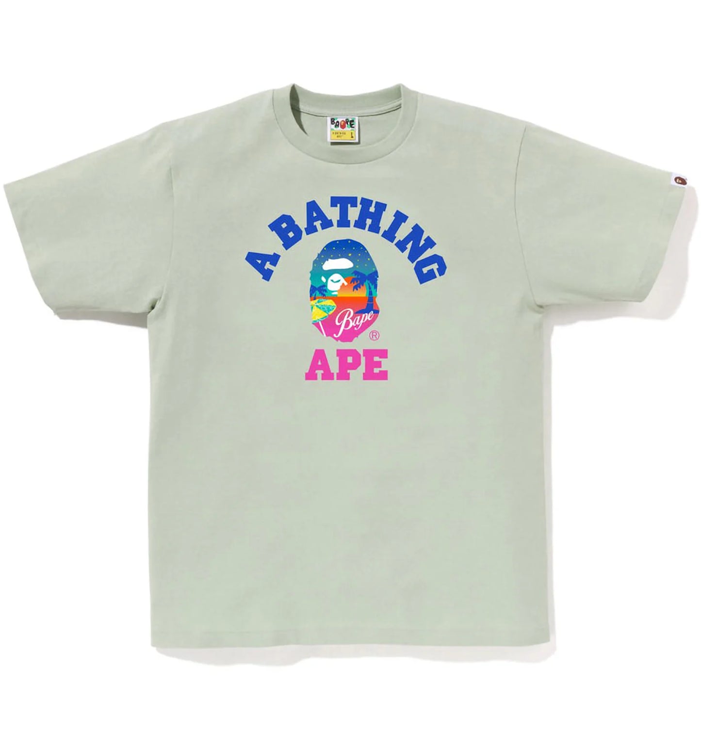 BAPE College Sunset Tee Green