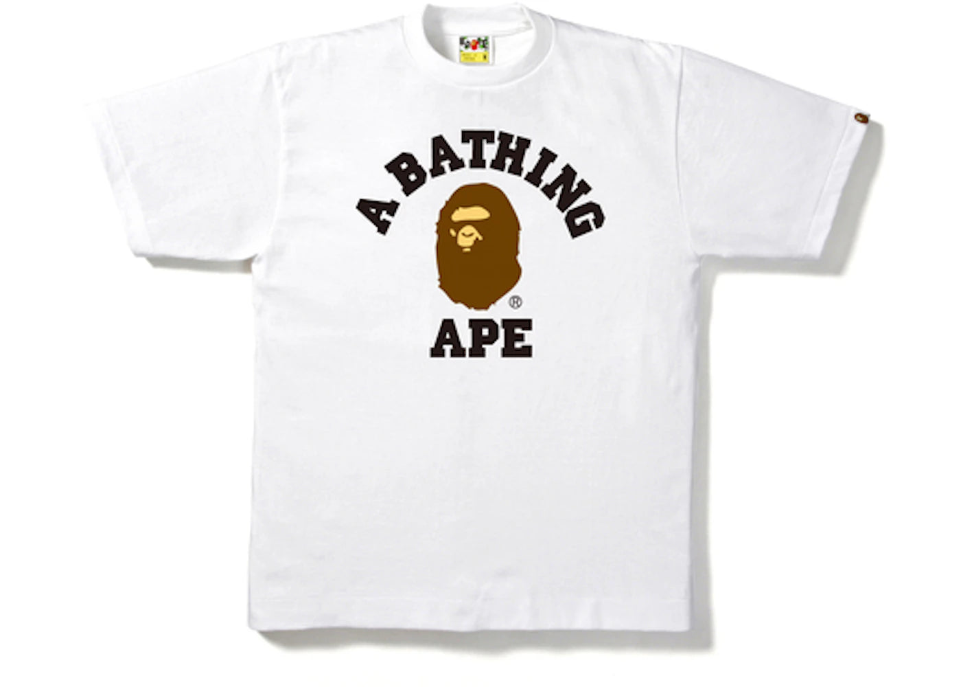 PROMO BAPE Brown Basic College Tee White