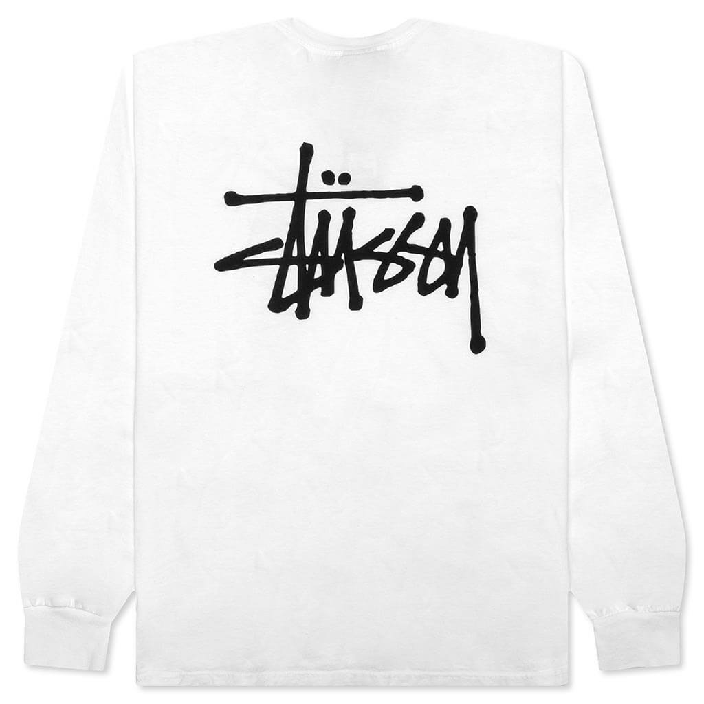 PROMO Stussy Basic Long Sleeve Tee White