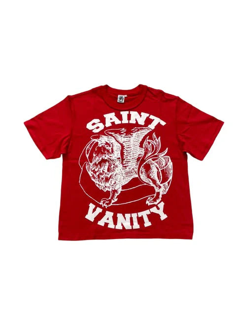 PROMO Saint Vanity White Logo Tee Red