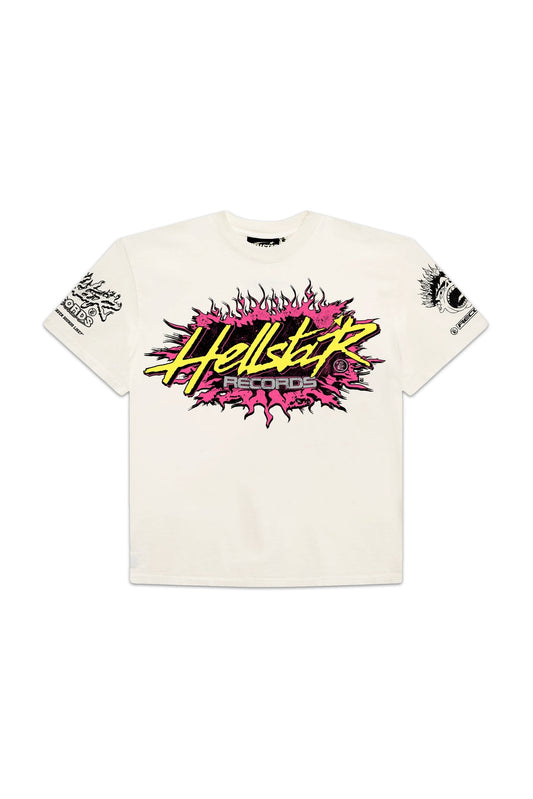 Hellstar Records T-Shirt Cream Pink