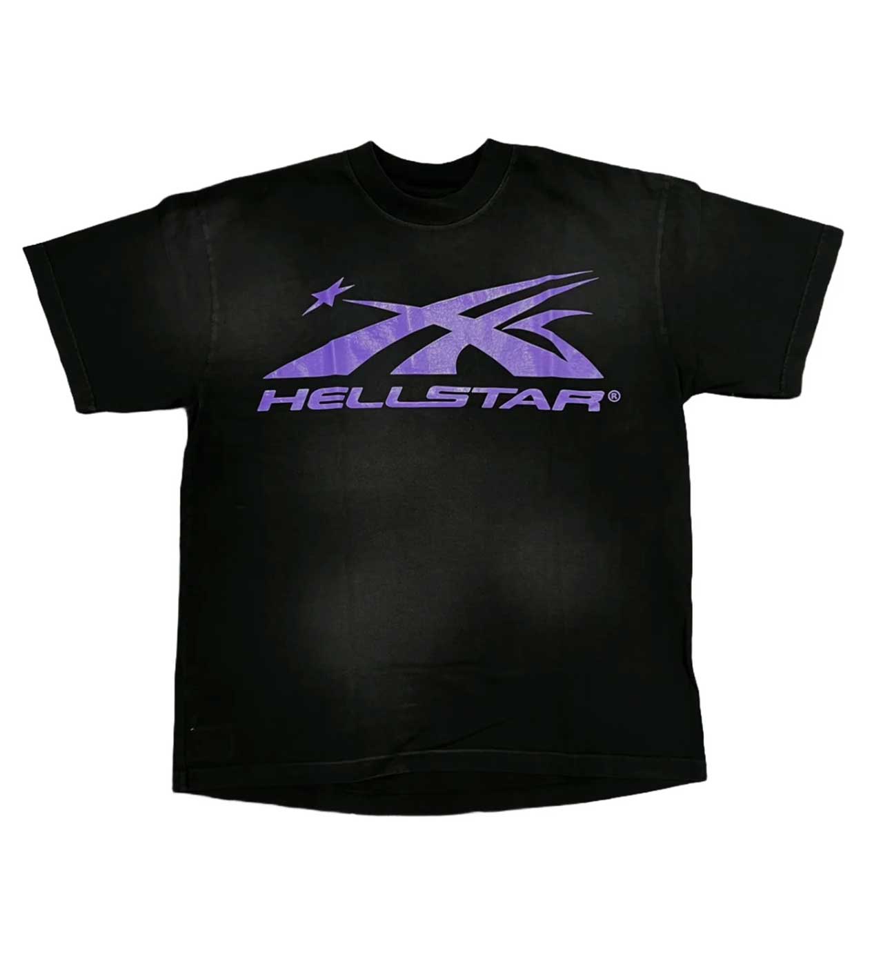 PROMO Hellstar Sport Logo Purple Tee Black