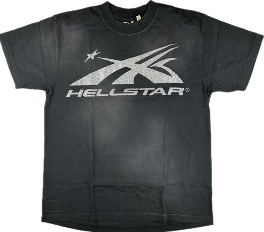 Hellstar Sport Logo Glitter Tee Black