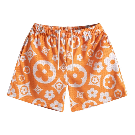 Bravest Studios Flower Orange Cream Shorts