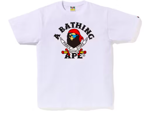 BAPE Ape Pirate Tee White