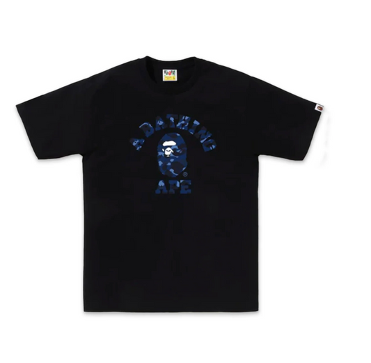 PROMO BAPE Small Ape Head Navy Camo Tee Black