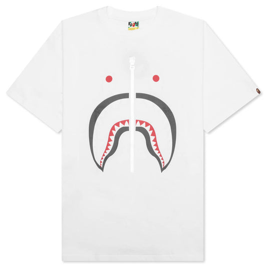 PROMO BAPE Teal Camo Shark Tee White