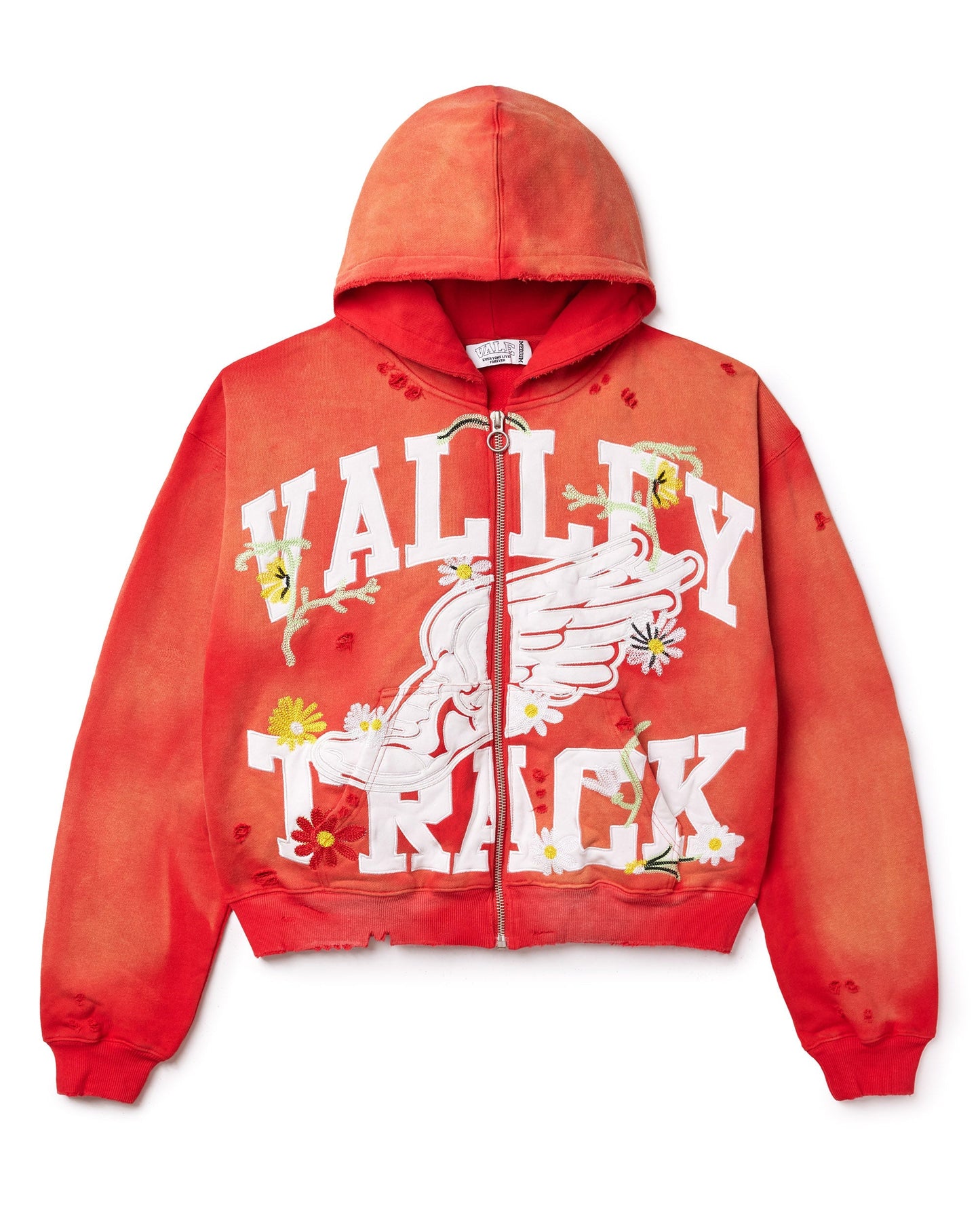 Vale Forever RED GARDEN ZIP UP HOODIE