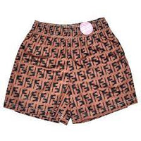 BRAVEST STUDIOS FENDI SHORTS RUST 'BROWN/BLACK'