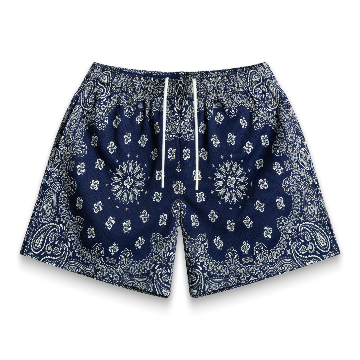 Bravest Studios Navy Paisley Shorts