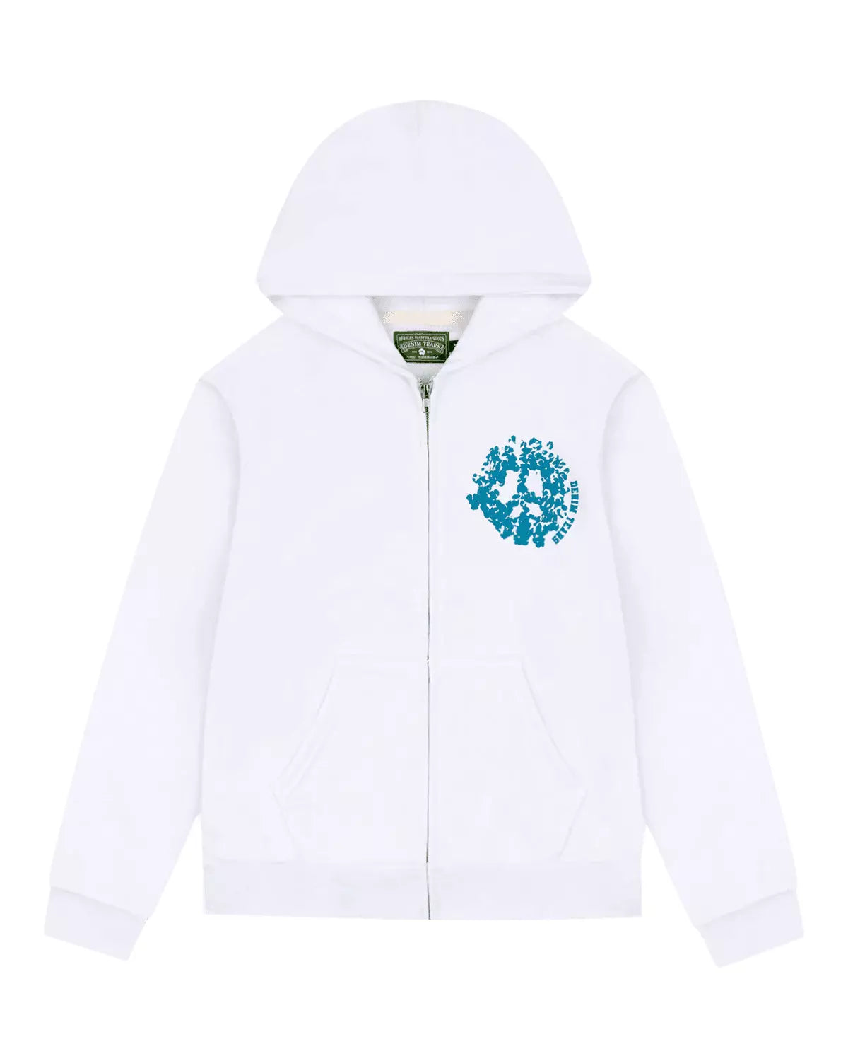 Denim Tears Denim University Zip Hoodie White